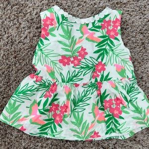 Janie and Jack Floral Peplum Top - Size 18-24 months